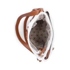 Rieker | Handbag Pure White-Nut Brown