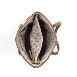 Rieker | Shopper Pearl White-Nut Brown-Rose