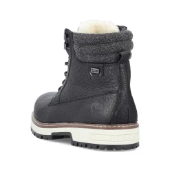 Rieker Men'S Corded Boots Deep Black