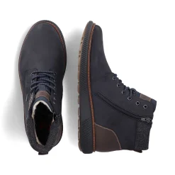 Rieker Men'S Corded Boots Navy Blue