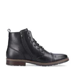 Rieker Men'S Corded Boots Graphite Black