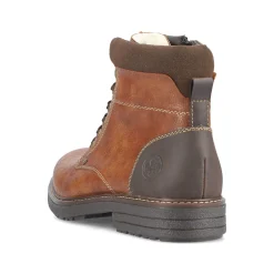 Rieker Men'S Corded Boots Caramel Brown