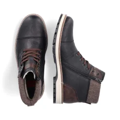 Rieker Men'S Corded Boots Night Black