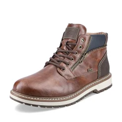 Rieker Men'S Corded Boots Chestnut Brown