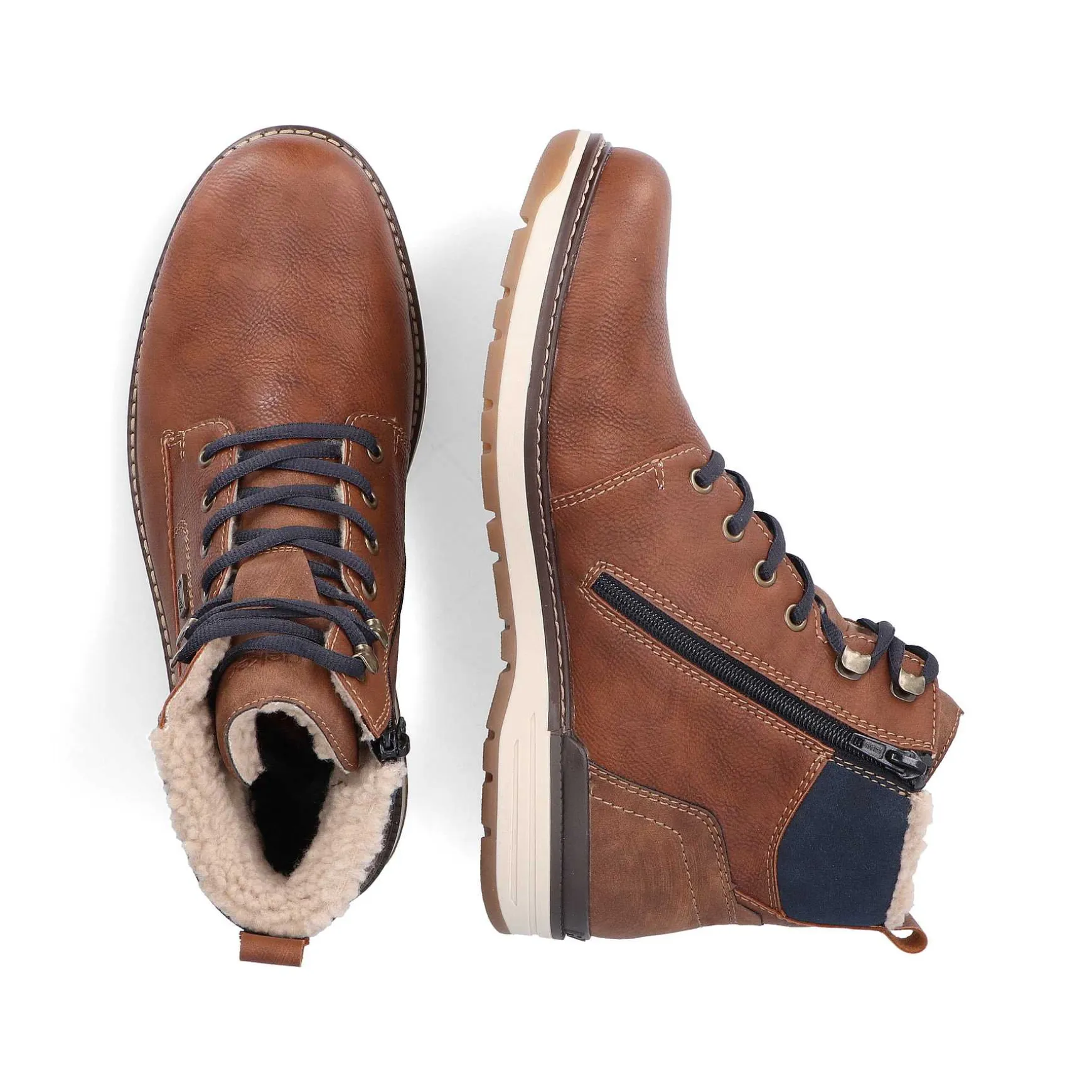 Rieker Men'S Corded Boots, Nut Brown