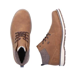Rieker Men'S Corded Boots Caramel Brown