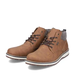 Rieker Men'S Corded Boots Caramel Brown