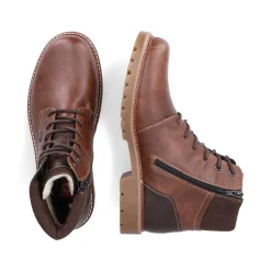 Rieker Men'S Corded Boots Chestnut Brown