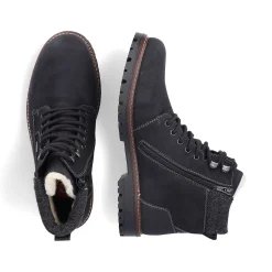 Rieker Men'S Corded Boots Asphalt Black