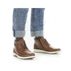 Rieker Men'S Corded Boots Chestnut Brown
