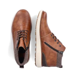 Rieker Men'S Corded Boots Chestnut Brown