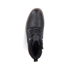 Rieker Men'S Corded Boots Graphite Black