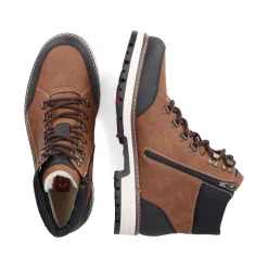 Rieker Men'S Corded Boots Light Brown-Black