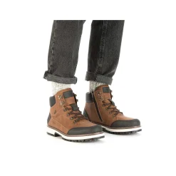 Rieker Men'S Corded Boots Light Brown-Black