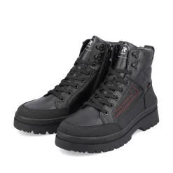 Rieker Men'S Corded Boots Deep Black
