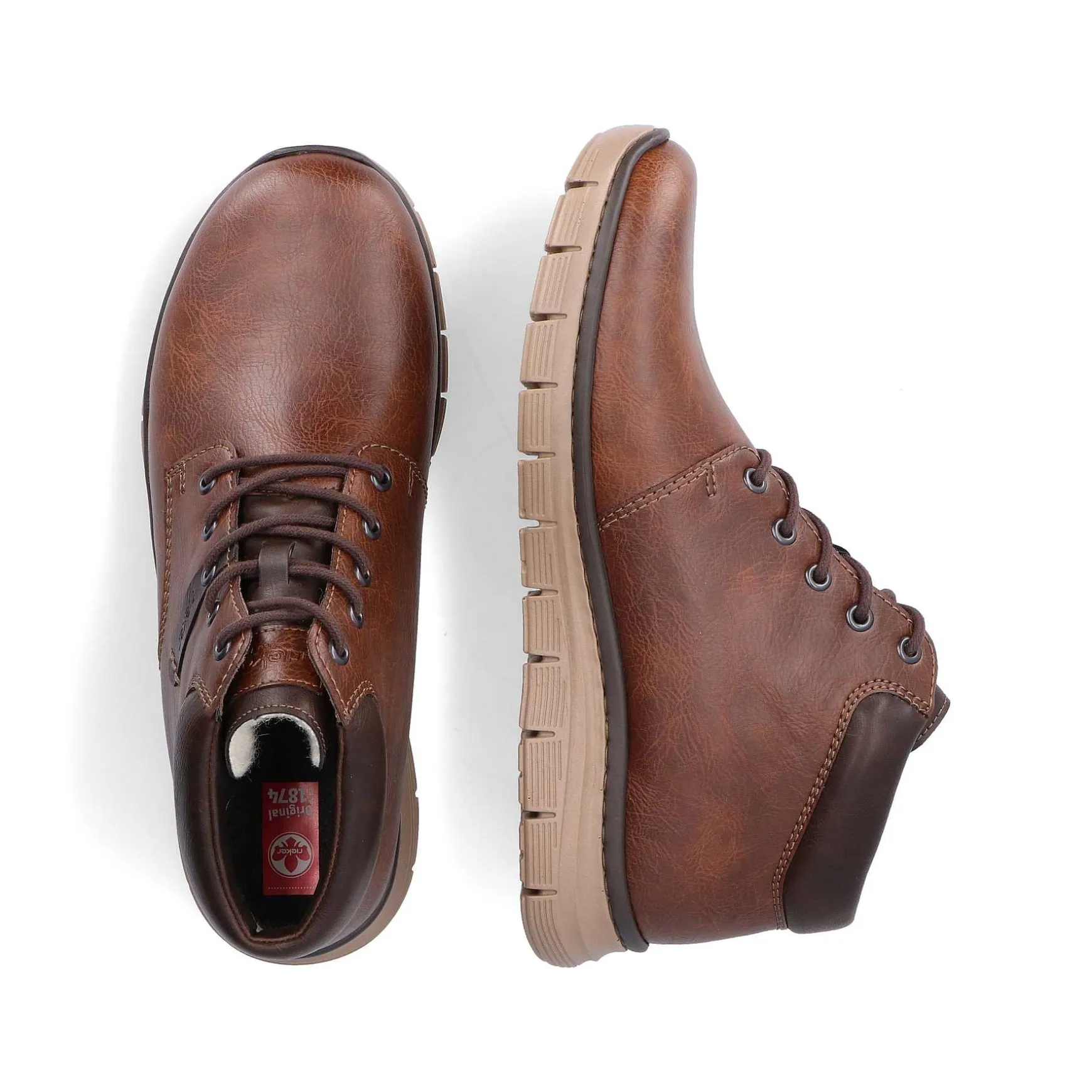 Rieker Men'S Corded Boots, Nut Brown