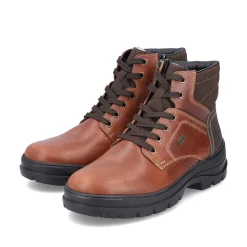 Rieker Men'S Corded Boots Chestnut Brown