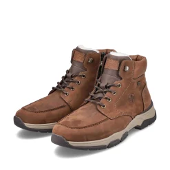 Rieker Men'S Corded Boots Cinnamon Brown