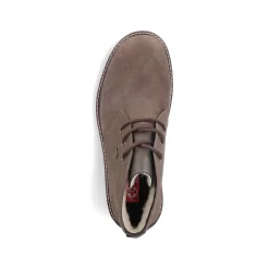 Rieker Men'S Corded Boots Grey-Brown
