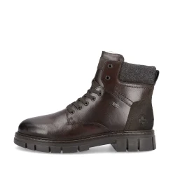 Rieker Men'S Corded Boots Dark Brown