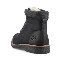 Rieker Men'S Corded Boots Deep Black