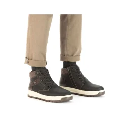 Rieker Men'S Corded Boots Asphalt Black