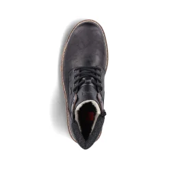 Rieker Men'S Corded Boots Graphite Black