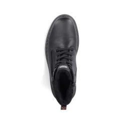 Rieker Men'S Corded Boots Graphite Black