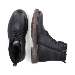 Rieker Men'S Corded Boots Graphite Black