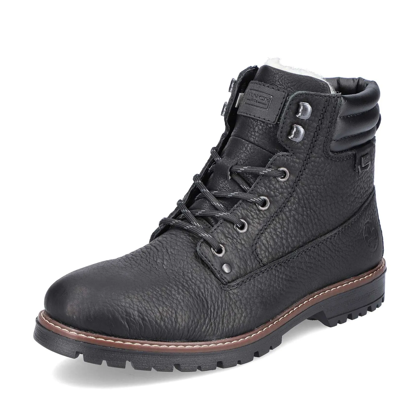 Rieker Men'S Corded Boots Deep Black