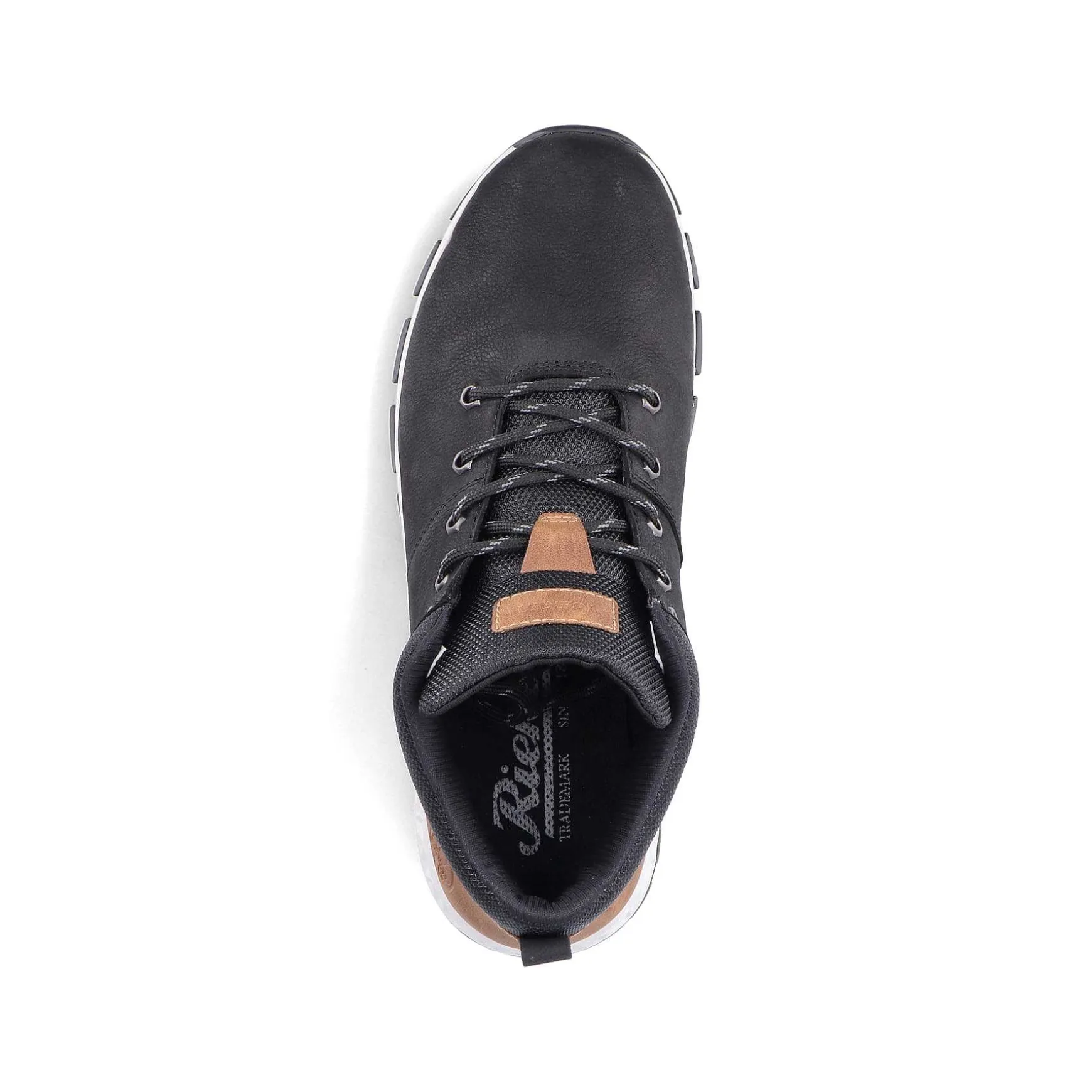 Rieker Men'S High Sneaker Black-Brown