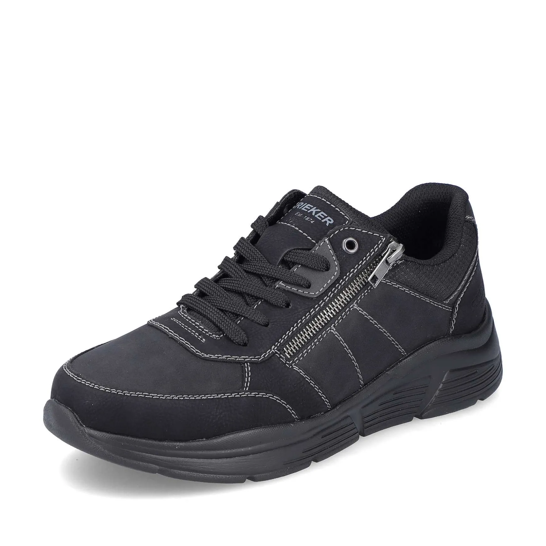 Rieker Men'S Lace-Up Shoes Asphalt Black