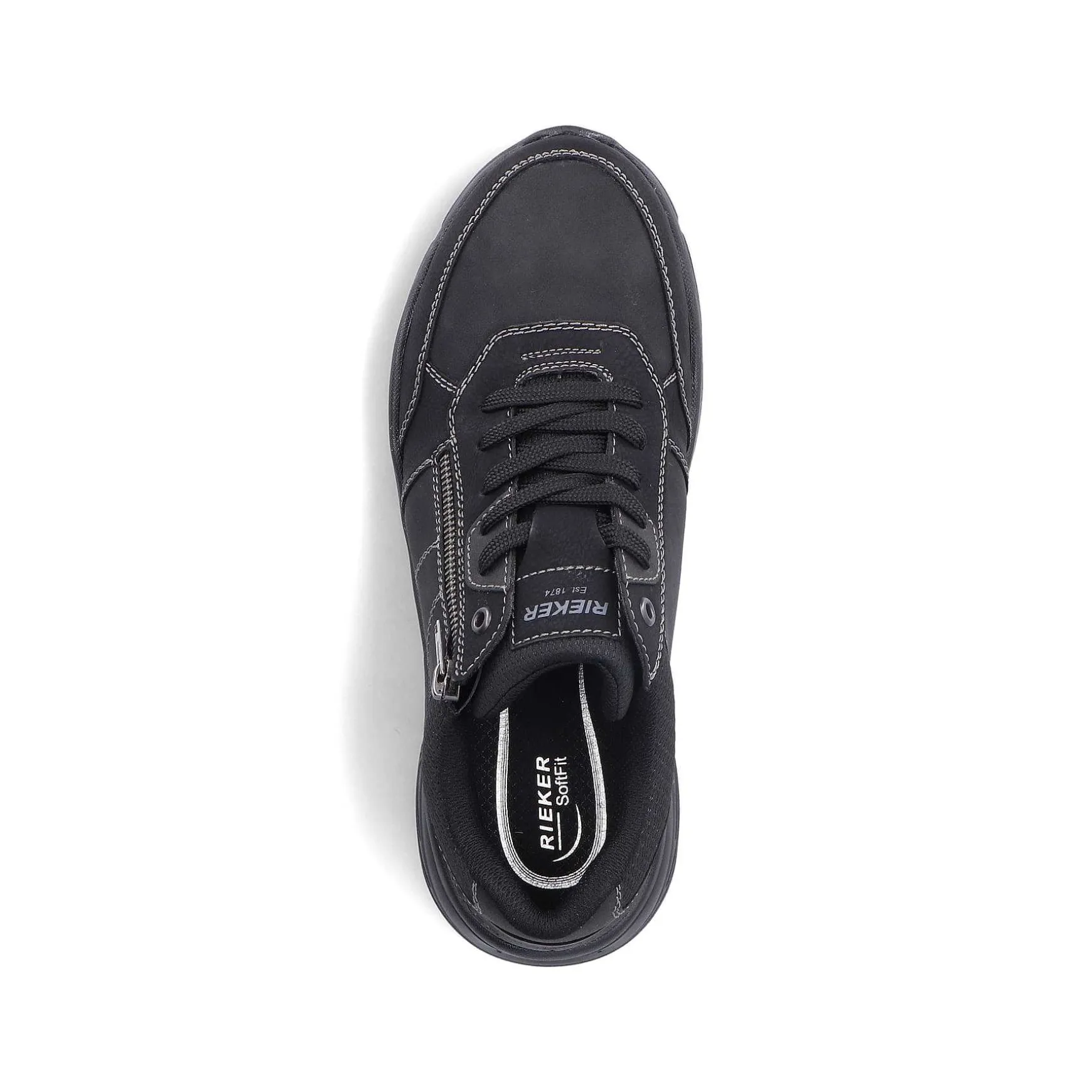 Rieker Men'S Lace-Up Shoes Asphalt Black