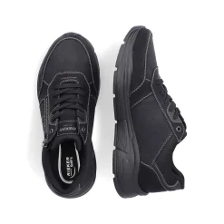Rieker Men'S Lace-Up Shoes Asphalt Black