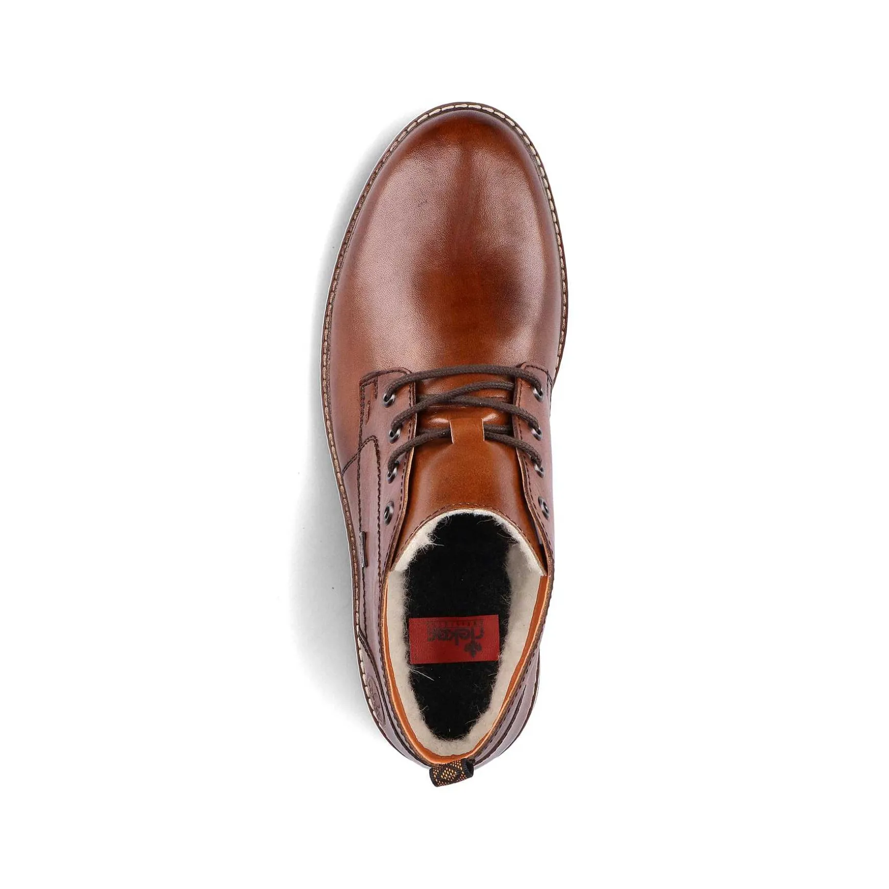 Rieker Men'S Lace-Up Shoes Caramel Brown