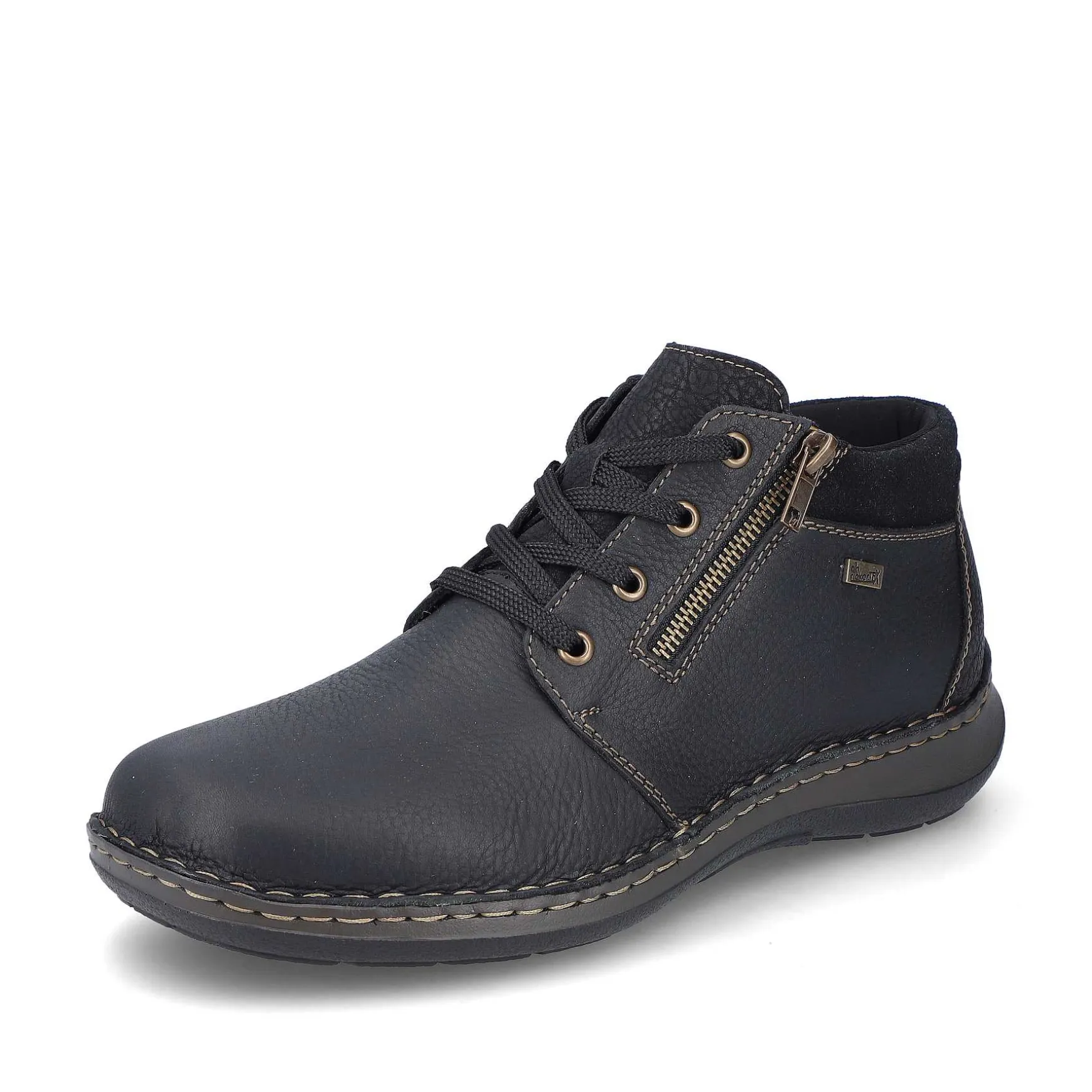 Rieker Men'S Lace-Up Shoes Asphalt Black