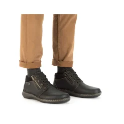 Rieker Men'S Lace-Up Shoes Asphalt Black