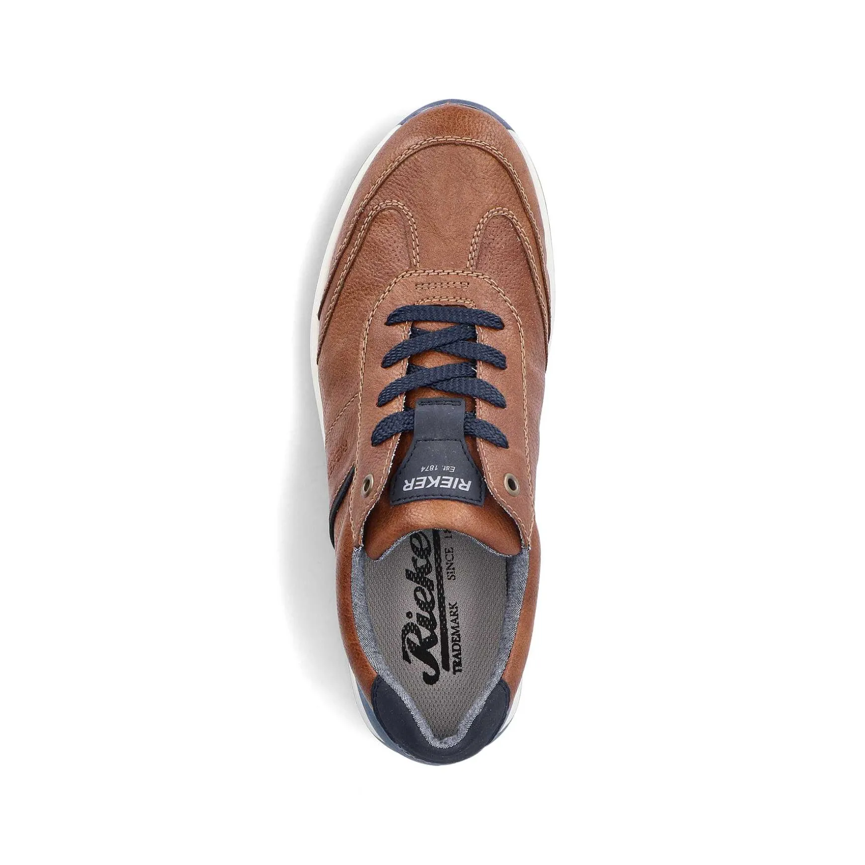 Rieker Men'S Lace-Up Shoes Chestnut Brown