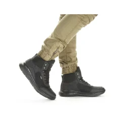 Rieker Men'S Lace-Up Shoes Asphalt Black