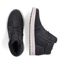 Rieker Men'S Lace-Up Shoes Asphalt Black