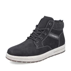 Rieker Men'S Lace-Up Shoes Asphalt Black