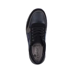 Rieker Men'S Lace-Up Shoes Asphalt Black