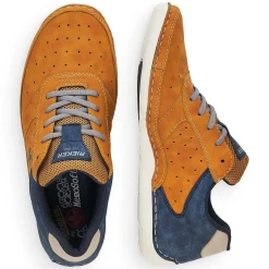 Rieker Men'S Lace-Up Shoes Golden Yellow-Royal Blue