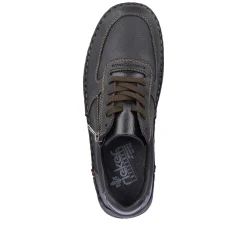 Rieker Men'S Lace-Up Shoes Asphalt Black