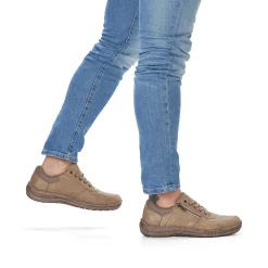 Rieker Men'S Lace-Up Shoes Brown Beige