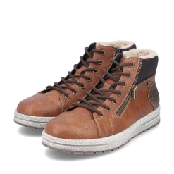 Rieker Men'S Lace-Up Shoes Caramel Brown