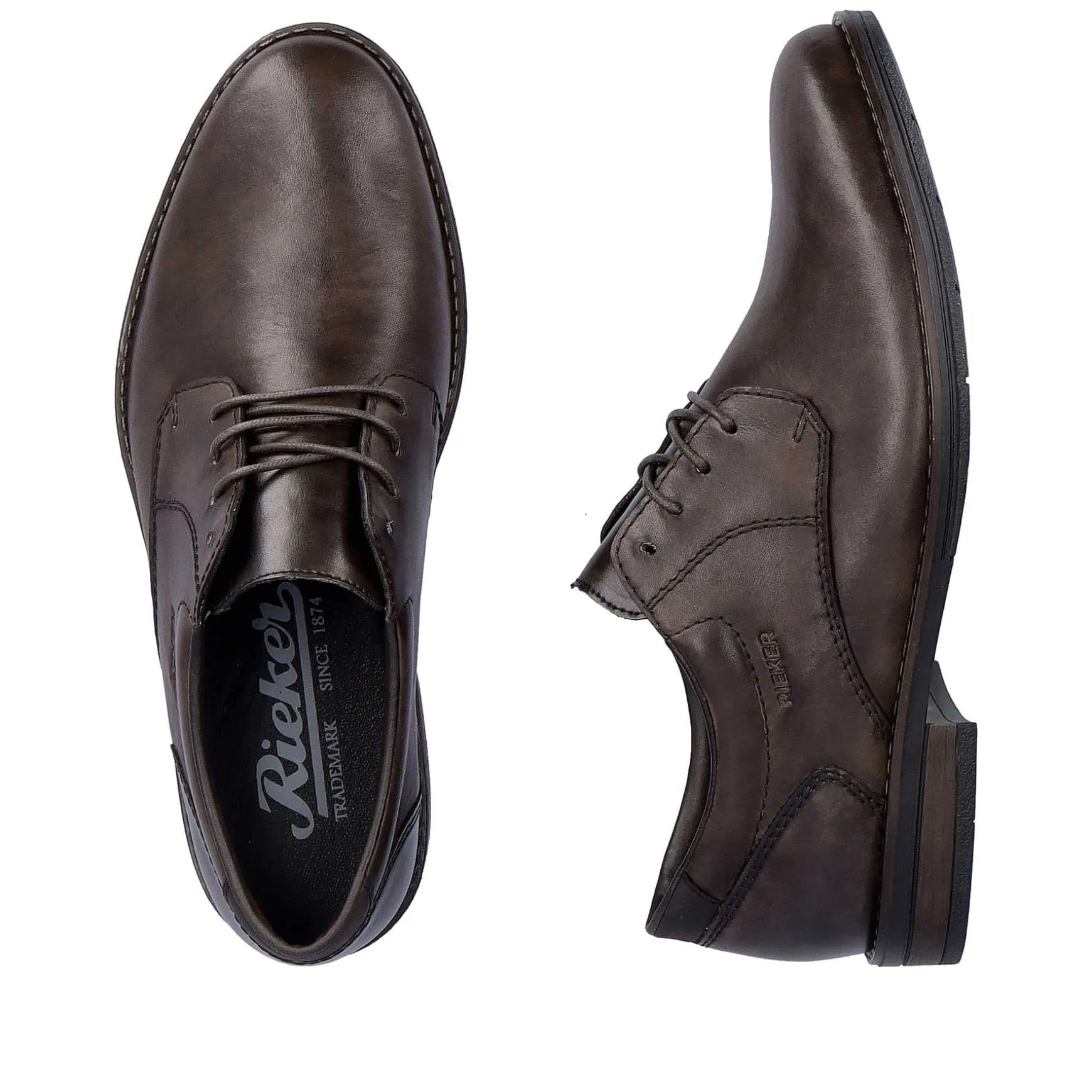 Rieker Men'S Lace-Up Shoes Dark Brown