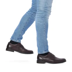 Rieker Men'S Lace-Up Shoes Dark Brown