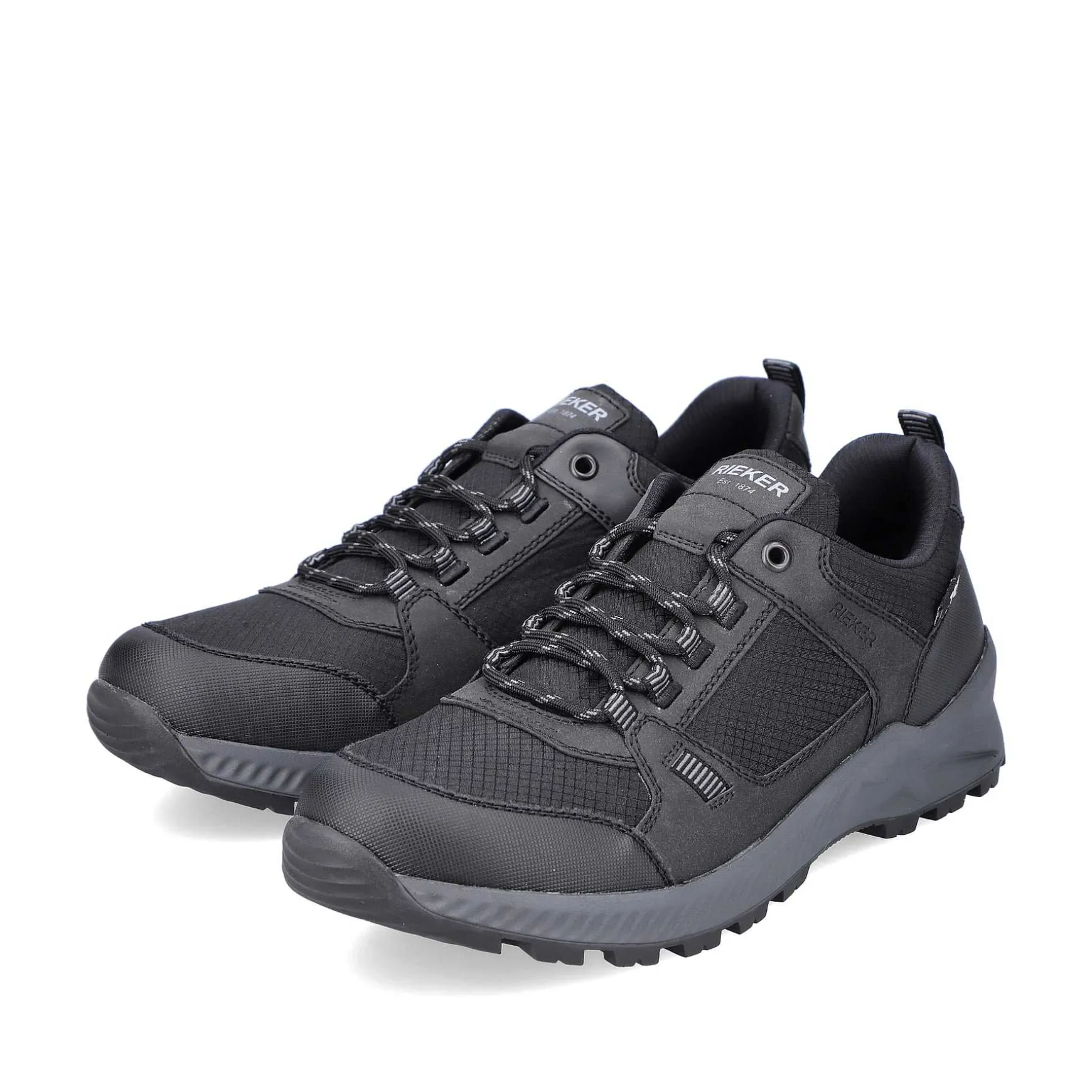 Rieker Men'S Lace-Up Shoes Jet Black
