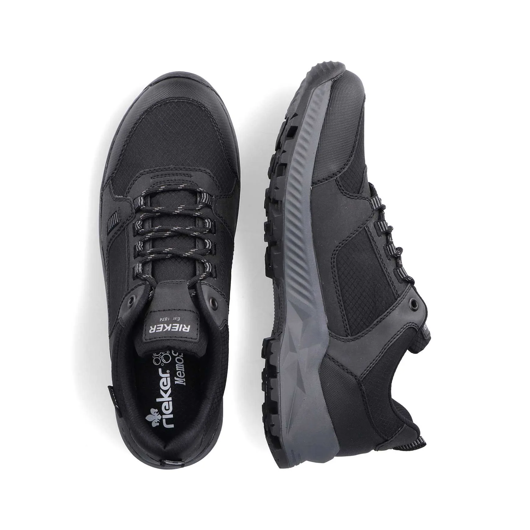 Rieker Men'S Lace-Up Shoes Jet Black